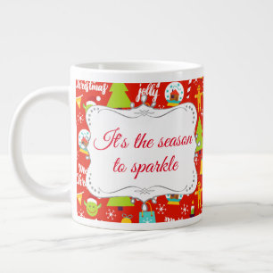 Weihnachtsmuster Jumbo-Tasse