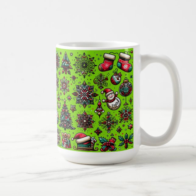 Weihnachtsmuster Kaffeetasse (Rechts)