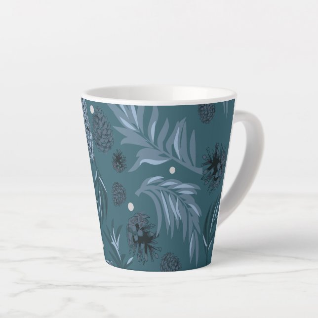 Weihnachtsmuster, Kiefernschnee 12 Milchtasse (Rechte Ecke)