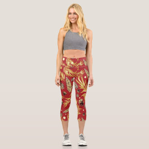 Weihnachtsmuster, Kiefernschnee 3 Capri Leggings