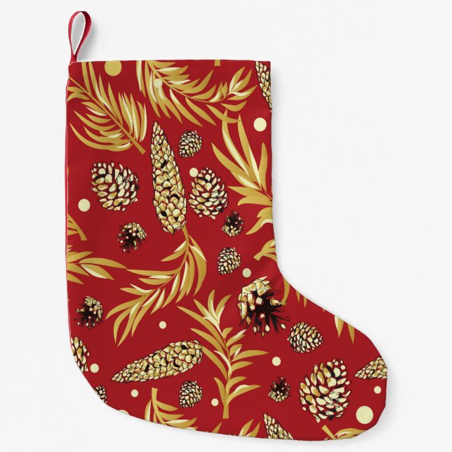 Weihnachtsmuster, Kiefernschnee 3 Kleiner Weihnachtsstrumpf (Vorderseite)