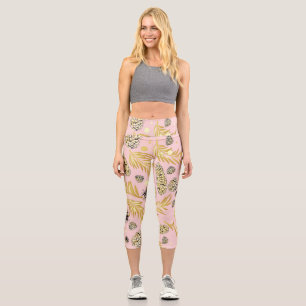Weihnachtsmuster, Kiefernschnee 4 Capri Leggings