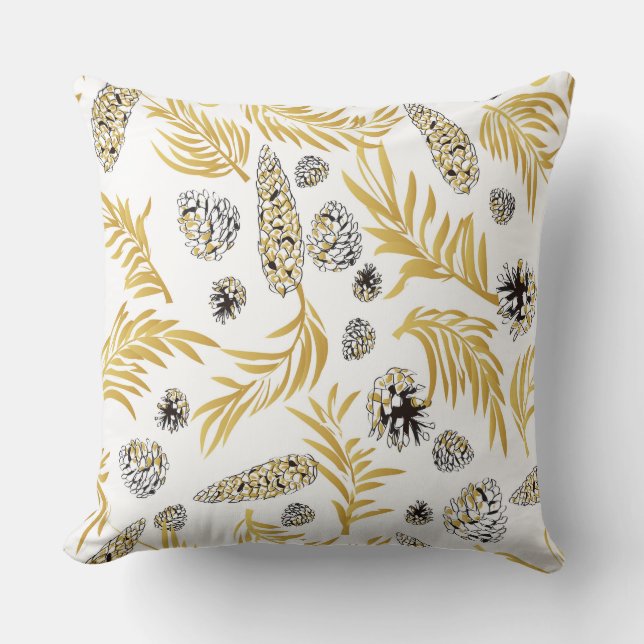 Weihnachtsmuster, Kiefernschnee 5 Kissen (Vorderseite)