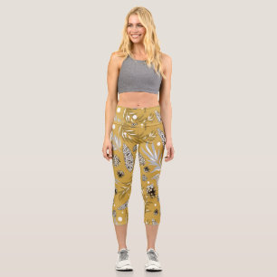 Weihnachtsmuster, Kiefernschnee 6 Capri Leggings