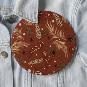 Weihnachtsmuster, Kiefernschnee 8 Button