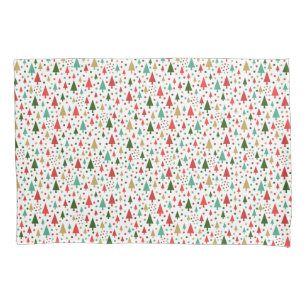 Weihnachtsmuster - Landschaft der bunten Bäume Kissenbezug