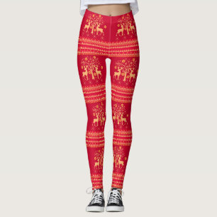 Weihnachtsmuster Leggings