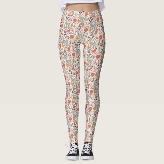 Weihnachtsmuster Leggings (Vorderseite)