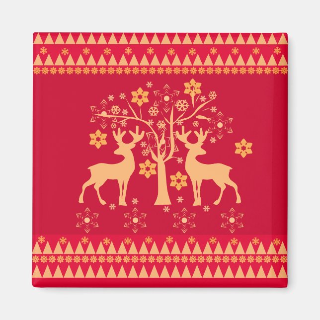 Weihnachtsmuster Magnet (Vorne)