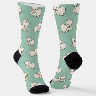 Weihnachtsmuster mit Baby Lamb auf Green Socken