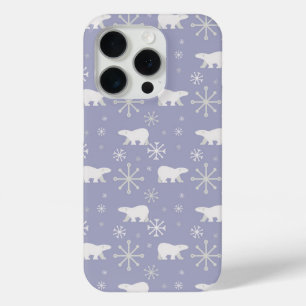 Weihnachtsmuster mit Eisbären und Schneeflocken Case-Mate iPhone Hülle