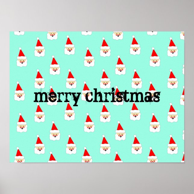 Weihnachtsmuster Mitte des Jahrhunderts Poster (Vorne)