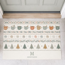 Weihnachtsmuster-Monogramm