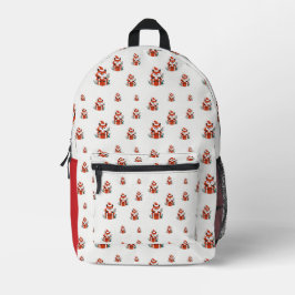 Weihnachtsmuster - Niedlicher Fuchs - nahtloses Mu Bedruckter Rucksack