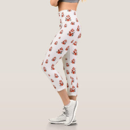Weihnachtsmuster - Niedlicher Fuchs - nahtloses Mu Capri Leggings