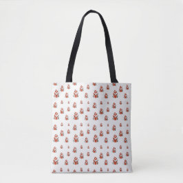Weihnachtsmuster - Niedlicher Fuchs - nahtloses Mu Tasche