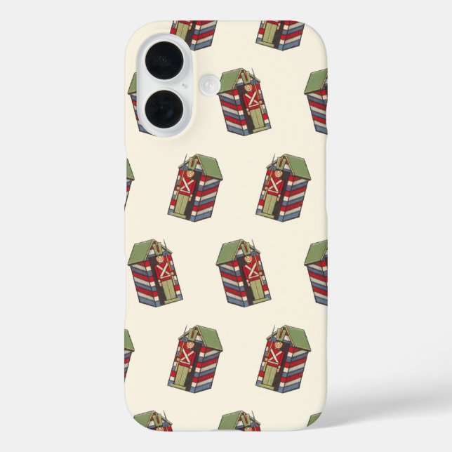 Weihnachtsmuster, Nutcracker Toy Soldier iPhone 16 Hülle (Rückseite)