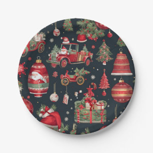Weihnachtsmuster Pappteller
