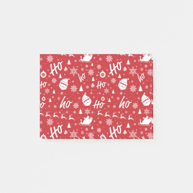 Weihnachtsmuster Post-it Klebezettel (Vorderseite)