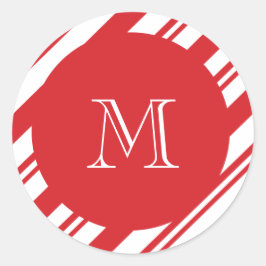 Weihnachtsmuster Runder Aufkleber