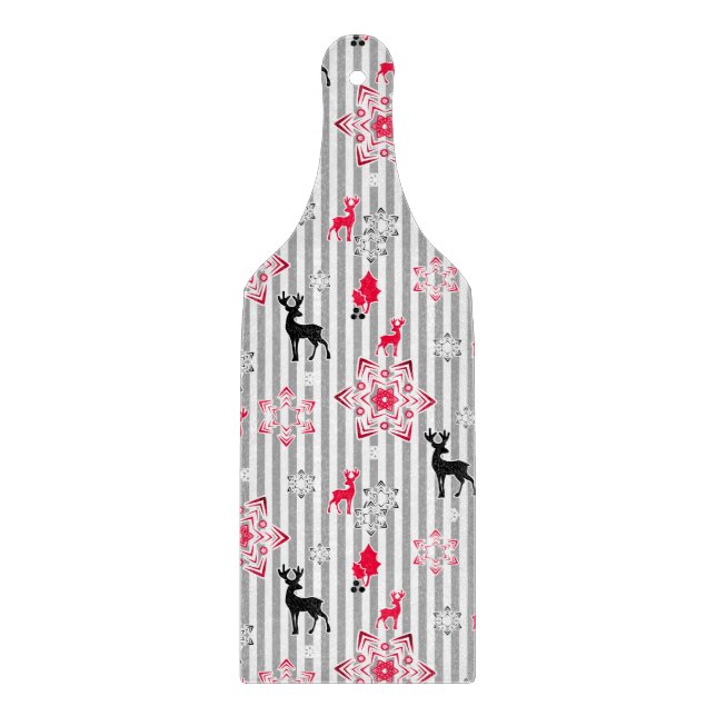 Weihnachtsmuster Schneidebrett (Vorderseite)