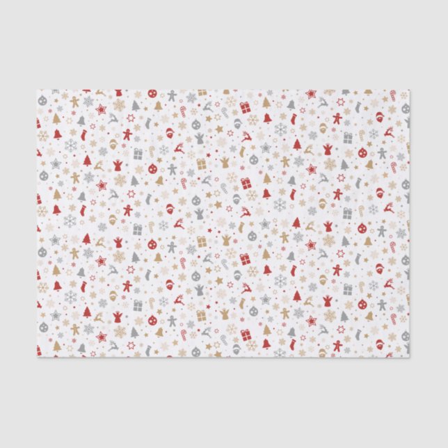 Weihnachtsmuster Seidenpapier (Vorderseite)