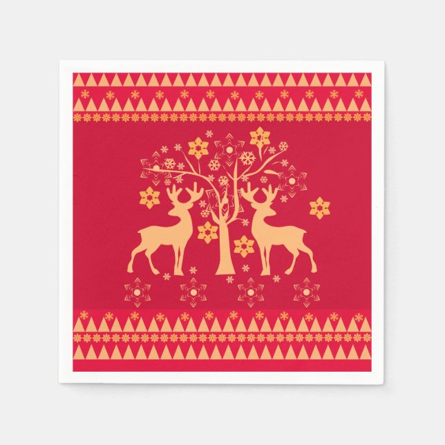 Weihnachtsmuster Serviette (Vorderseite)