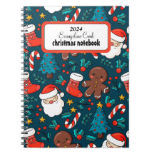 Weihnachtsmuster Spiral Foto Notebook