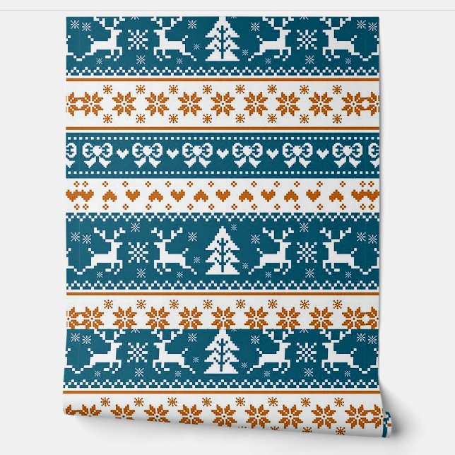 Weihnachtsmuster Tapete (Abrollen)