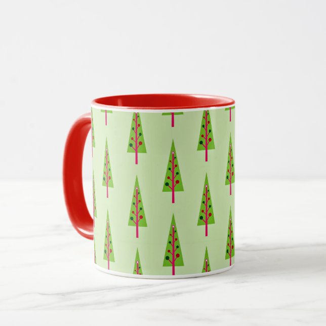 Weihnachtsmuster Tasse (Vorderseite Links)
