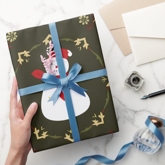 Weihnachtsmuster von Snowman Geschenkpapier (Schenken)
