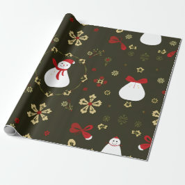 Weihnachtsmuster von Snowman Geschenkpapier