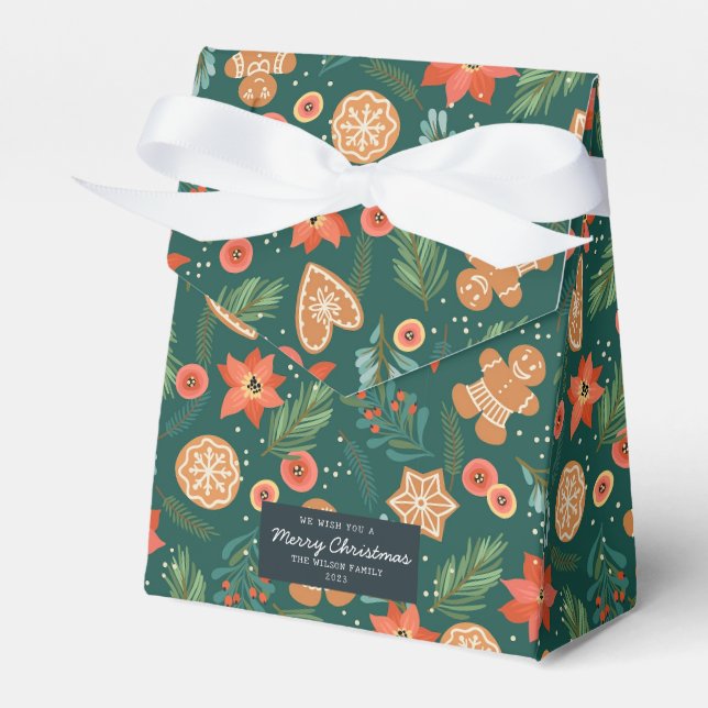 Weihnachtsmuster Weihnachten Weihnachtsgeschenk Gi Geschenkschachtel (Vorderseite)