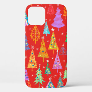 Weihnachtsmuster, Weihnachtsdekoration. Wald auf Case-Mate iPhone Hülle