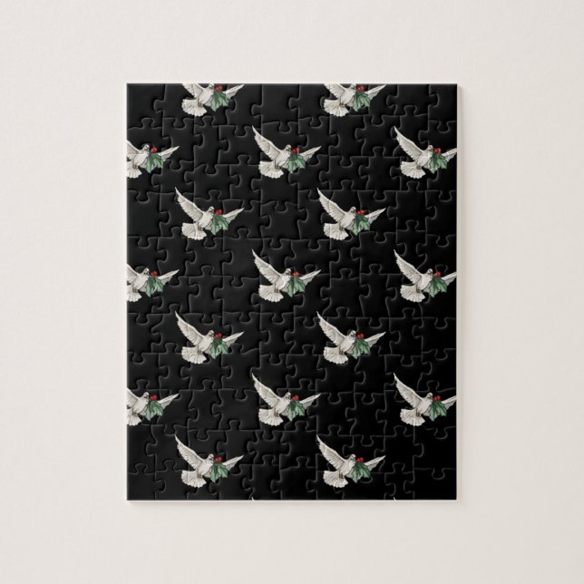 Weihnachtsmuster, weißes Taube für den Frieden (Vertikal)