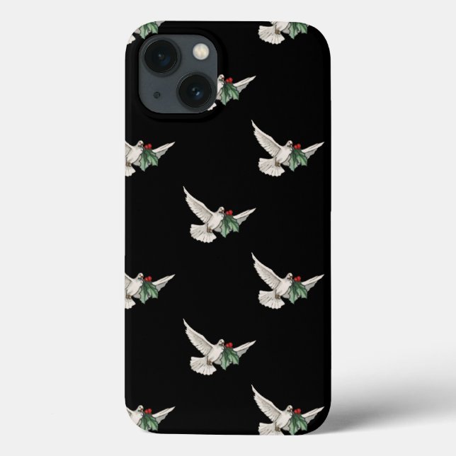 Weihnachtsmuster, weißes Taube für den Frieden Case-Mate iPhone Hülle (Rückseite)