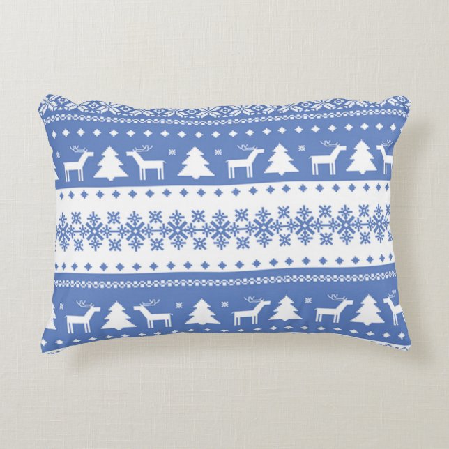 Weihnachtsmuster Zierkissen (Vorderseite)