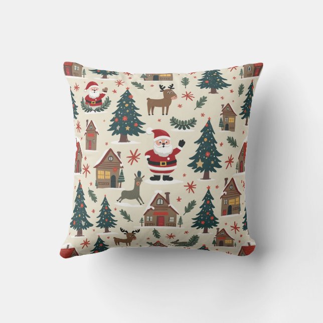 Weihnachtsmusterkissen Kissen (Rückseite)