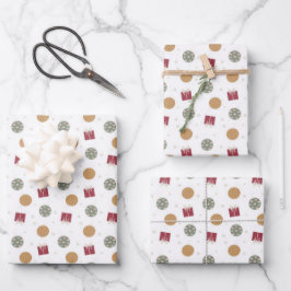 Weihnachtsmusterpapier - Blätter