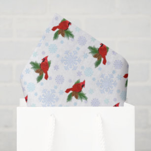 Weihnachtsmusterpapier für Kardinäle Seidenpapier