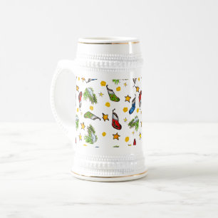 Weihnachtsmustersumie Bierglas