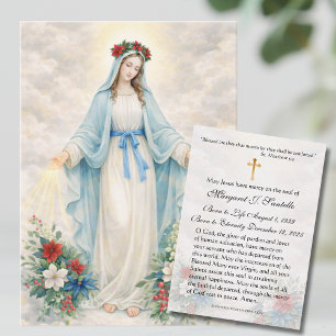 Weihnachtsmutter Maria Katholische Trauer Gedächtn Visitenkarte