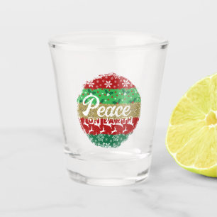 Weihnachtsnachrichten für Weltfrieden, individuell Schnapsglas