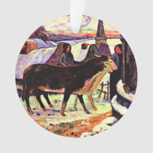 Weihnachtsnacht, Kunstmalerei von Gauguin Ornament