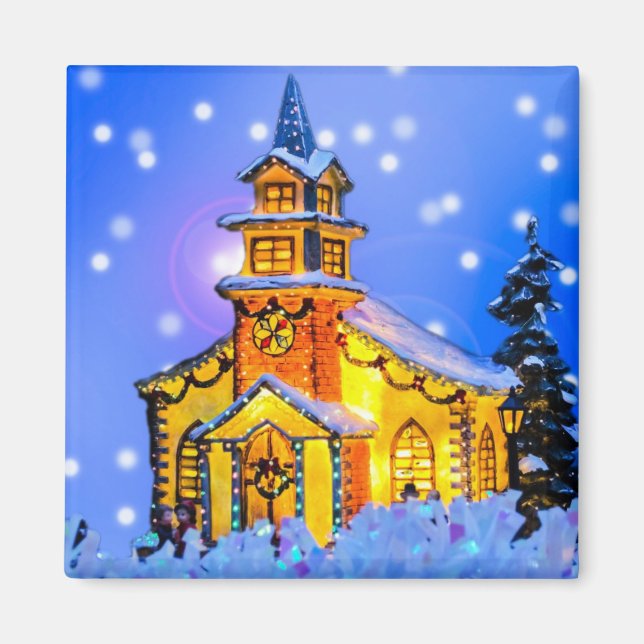 Weihnachtsnacht Magnet (Vorne)