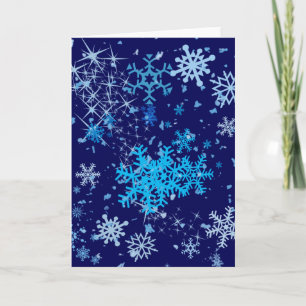 Weihnachtsnacht Schneefall Feiertagskarte