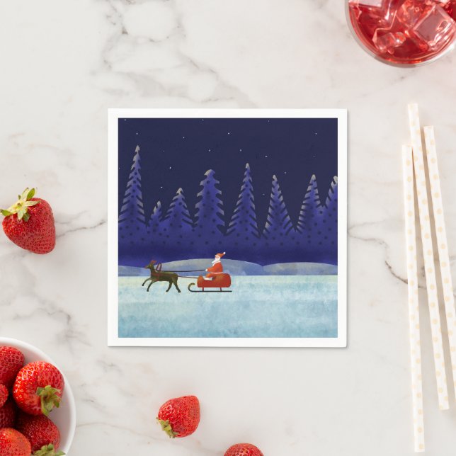Weihnachtsnacht Serviette (Beispiel)