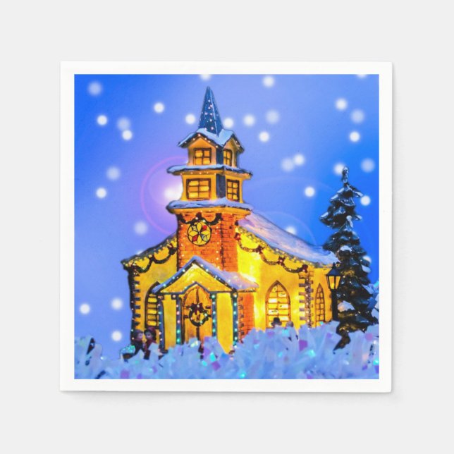 Weihnachtsnachtsbuch Napkin Serviette (Vorderseite)