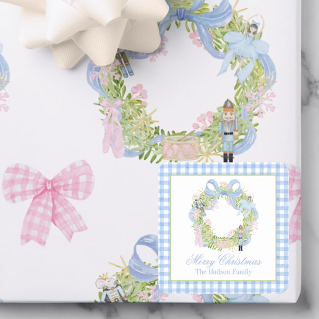 Weihnachtsnachtscreme Quadratischer Aufkleber (Von Creator hochgeladen)