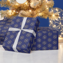 Weihnachtsnachtsmarineinflocken mit blauen Goldsch